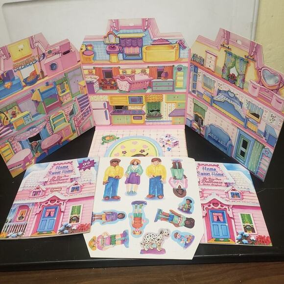 RARE Playskool My Very Own Dollhouse Book & 2 Sticker Books Japan 1995 1st Ed - Picture 4 of 12